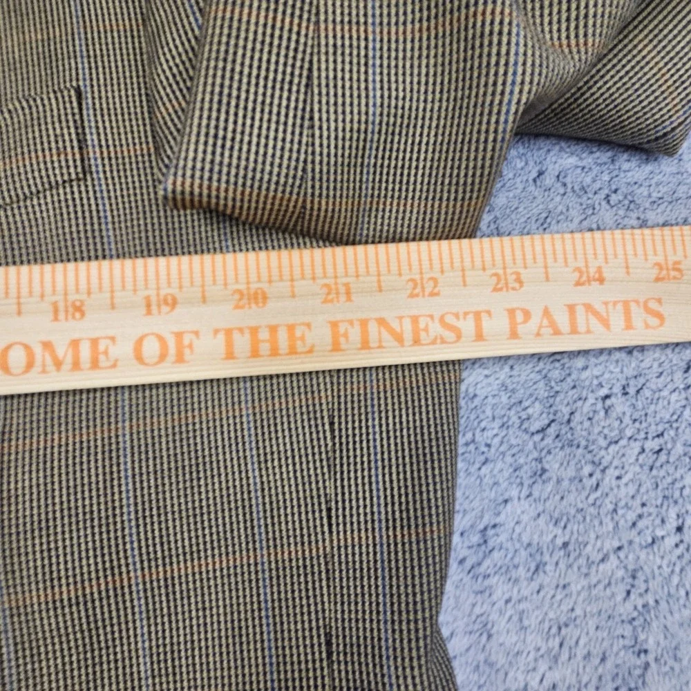 Vintage Canali Sport Coat Mens 44L Glen Plaid Blazer Wool Made in Italy Jacket